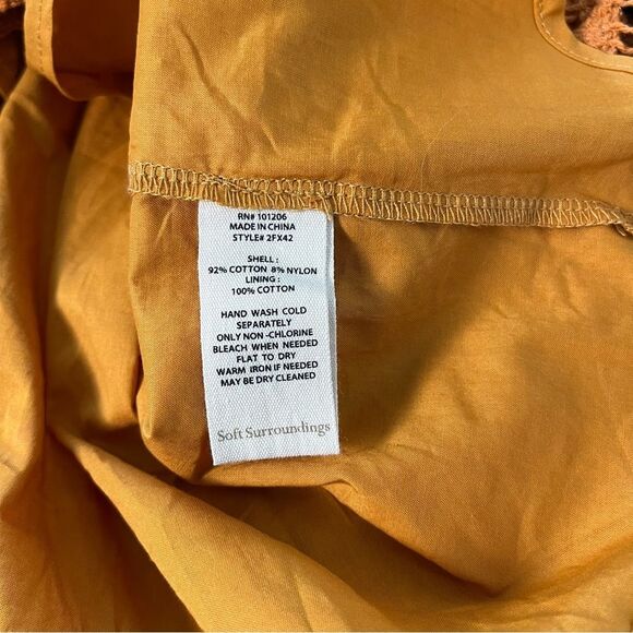 Soft Surroundings Crochet Semsi Wrap Skirt Honey Ginger Western Fall Size Small - Picture 8 of 9